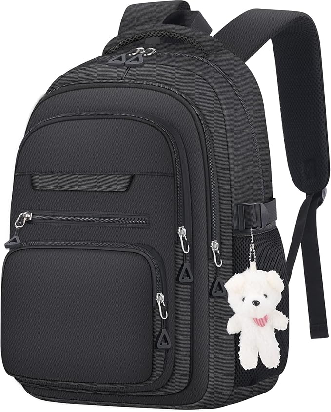 Cute Girls Backpack for School Kids Travel College backpack for Women Teen Black Bookbags Aesthetic Laptop Bagpack