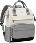 LOVEVOOK Mini Backpack for Women, Cute Small Backpacks Purse, Fashion Bag for Work Travel Gift, Lightweight Daypack, White-Grey