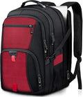 Extra Large Backpack, Travel Laptop Backpack, Sturdy TSA Water Resistant 17.3 Inch Carry on Backpacks, Anti Theft Business Computer Backpacks Gifts for Men Women, Red