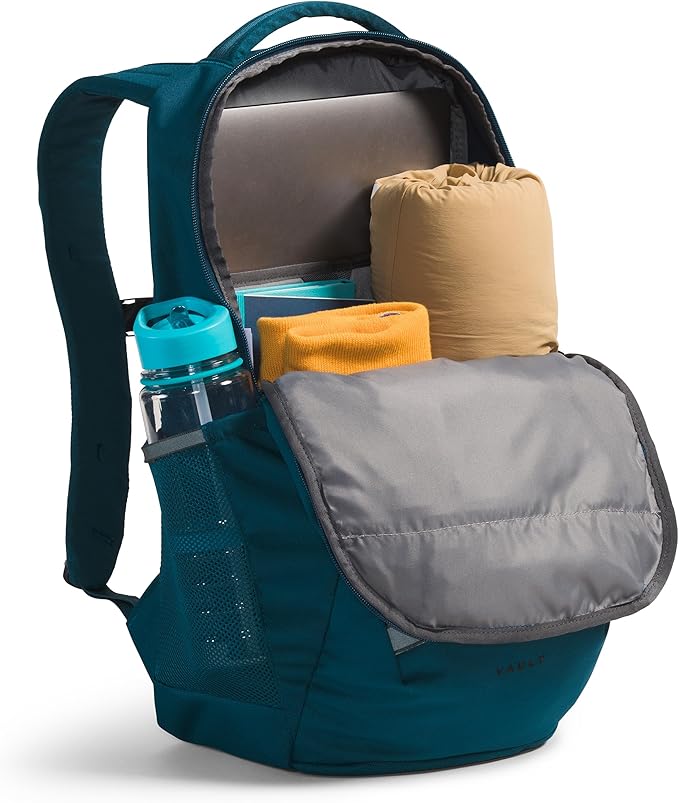 The North Face Vault Everyday Laptop Backpack - PFAS Free, Midnight Petrol/Algae Blue, One Size