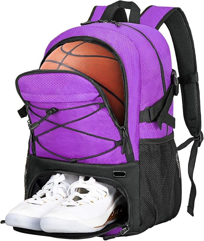 Goloni Basketball Bag,Large Sports Bag with with Separate Ball & Shoe Compartments,Gym Bag for Basketball,Soccer,Volleyball