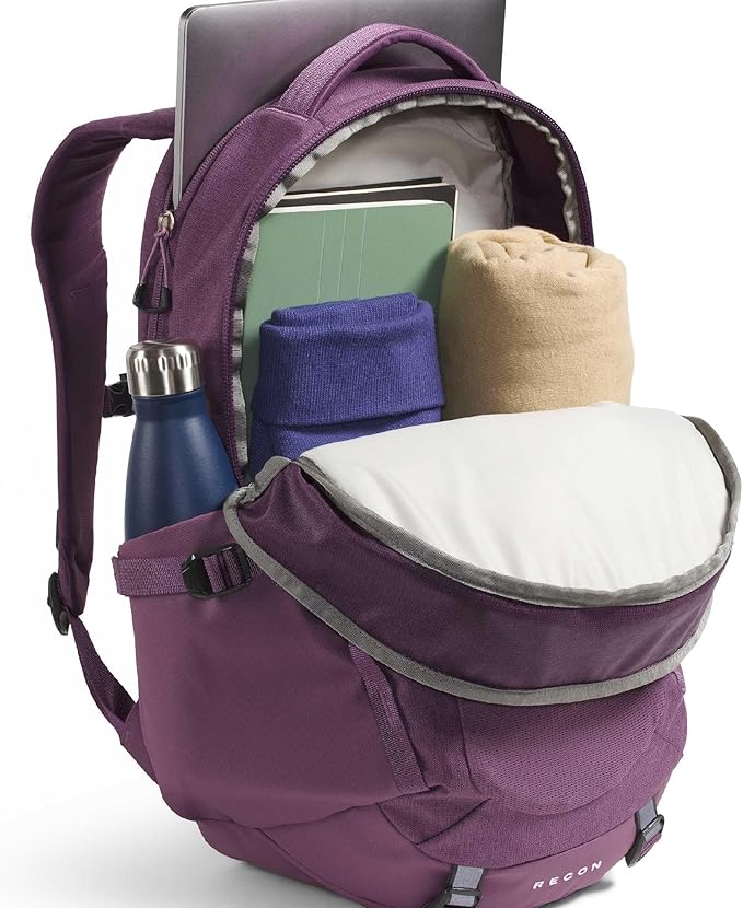 The North Face Women's Recon Everyday Laptop Backpack - Commuter Travel Bag, 18" Laptop Sleeve, Water-Repellent, Chroma Purple Light Heather/Hushed Lavender, One Size