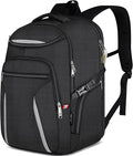 Laptop Backpack for Men, 17 Inch Anti-Theft Travel Backpack with USB Charging Port, Water Resistant College Business Computer Bag, Black, Large