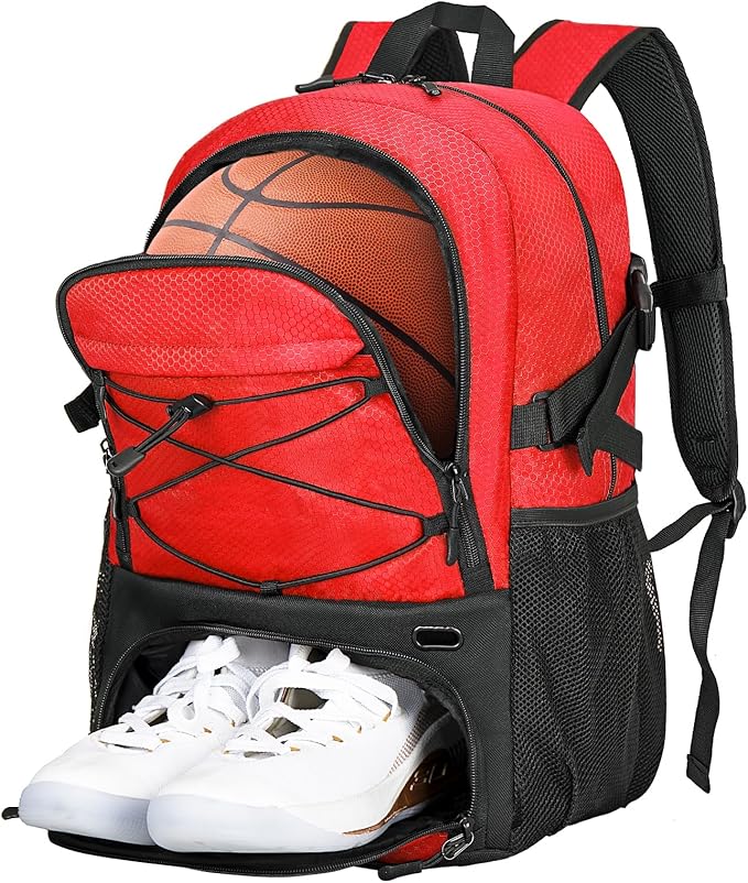 Goloni Basketball Bag,Large Sports Bag with with Separate Ball & Shoe Compartments,Gym Bag for Basketball,Soccer,Volleyball