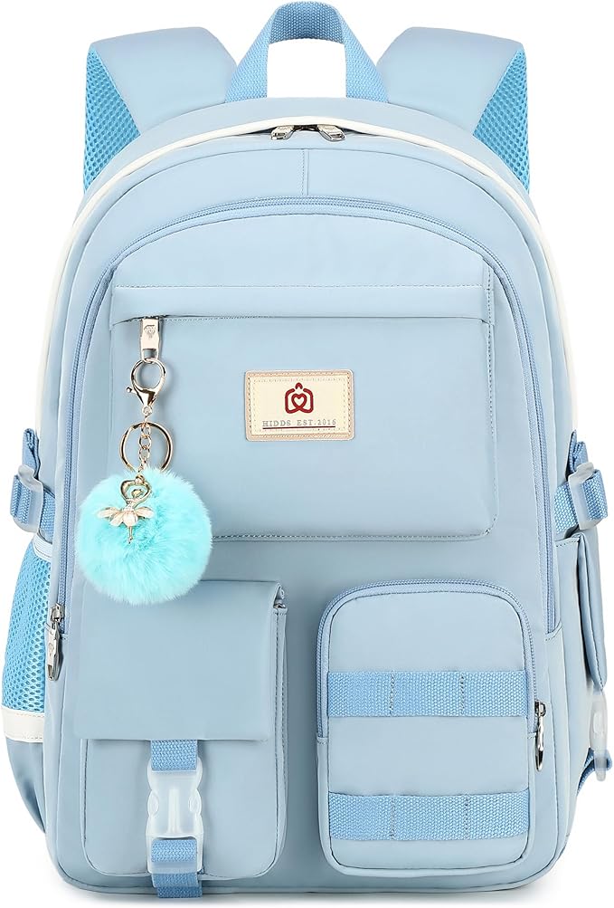 Backpack for girls Laptop Backpacks 15.6 Inch College Cute Bookbag Anti Theft Primary Elementary School Bag Casual Daypack for Teens Girl Women Students (Blue)