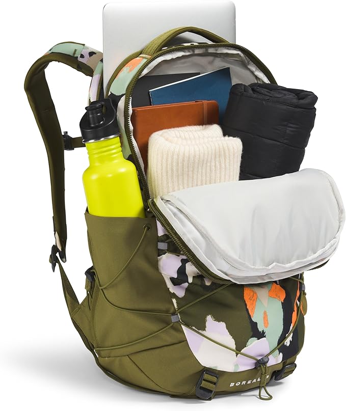 The North Face Women's Borealis Commuter Laptop Backpack, Forest Olive Grounded Floral Print/Forest Olive, One Size