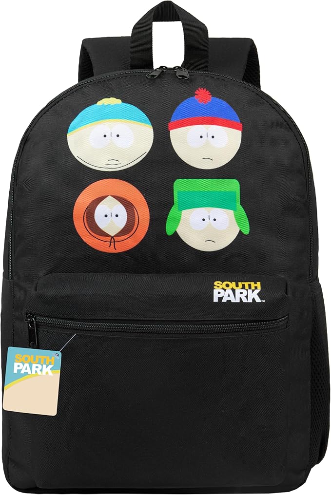 South Park Backpack for Men Teens Boys Daypack Gym Travel Bag Bookbag Rucksack College Work Funny Gifts for Men (Black)