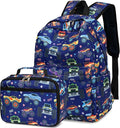 LEDAOU Kids School Backpack with Lunch Box for Boy Girl Toddler BookBag School Bag Preschool Kindergarten Backpack