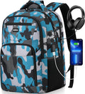 Travel Laptop Backpack for Men Business,Back Pack Bookbag Computer Backpack for Teens Boys with USB Charging Port,Water Resistant