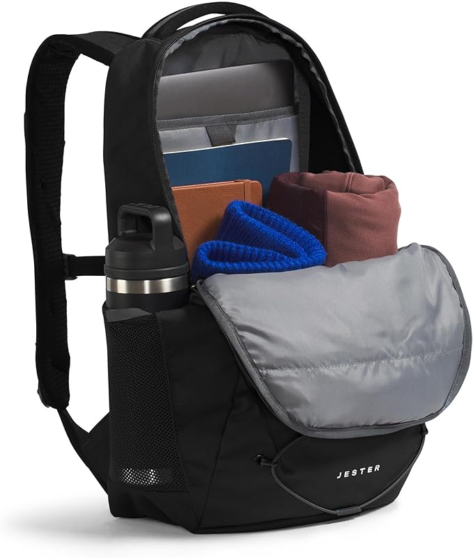 The North Face Jester Everyday Laptop Backpack - Commuter Daypack, Water Repellent, Laptop Sleeve, TNF Black-NPF, One Size