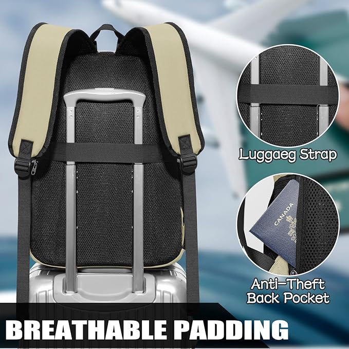 Backpack for School Teen Boys and Girls, Carry-on Lightweight Casual Bookbag with USB Charging Port Fit 15.6 Inch Notebook