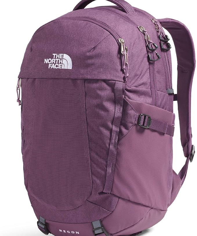 The North Face Women's Recon Everyday Laptop Backpack - Commuter Travel Bag, 18" Laptop Sleeve, Water-Repellent, Chroma Purple Light Heather/Hushed Lavender, One Size