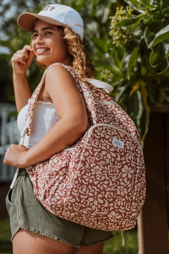 Roxy Women's Moon Magic Backpack | Travel | Vacation | Everyday Carry | Laptop Sleeve | Padded Straps | 22L - Russet Free Fallin Floral