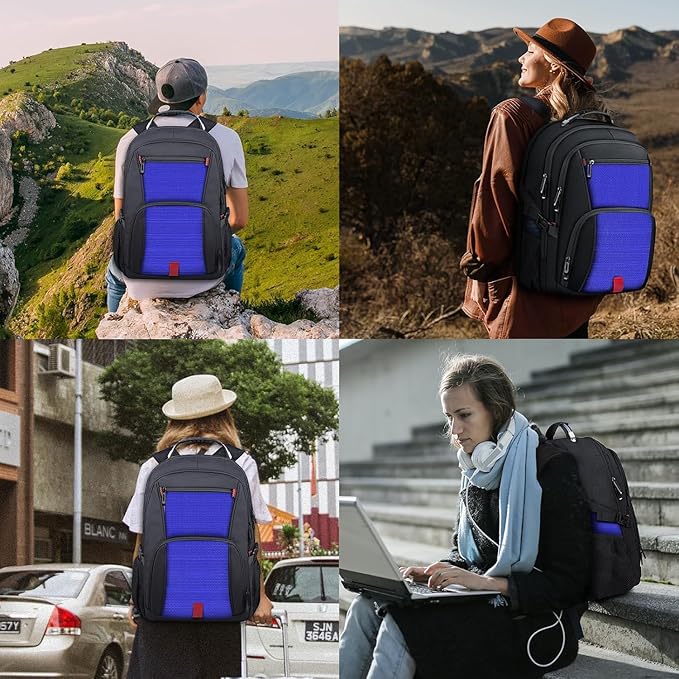 Extra Large Backpack, Travel Backpack, Sturdy TSA Water Resistant 17.3 Inch Backpacks, Anti Theft Business Computer Backpacks Gifts for Men Women, Dark Blue