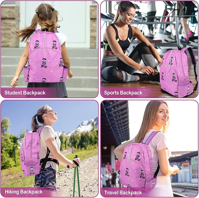 Offstar Leisure Backpack, Travel Backpack, Simple Cute Backpack, Anime Theme Bag, Sports Backpack, Suitable for Lighter Days or Weekend Outings, Pink