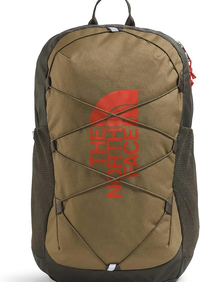 The North Face Kids' Court Jester Backpack - Water-Repellent Travel Bag, Spacious Main Compartment, for Tweens/Young Teens, Cedar/New Taupe Green/Lava Red, One Size