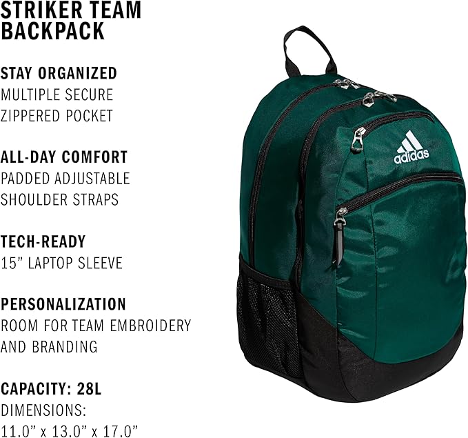 Striker Team Sports Backpack for soccer and more, workout bag for men and women