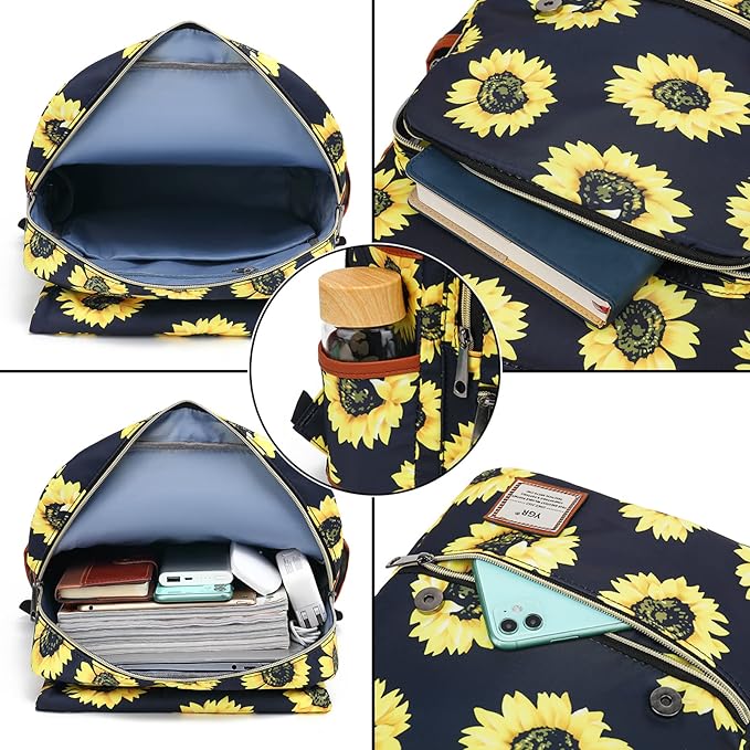 YGR Floral Laptop Backpack for Women, Female, School, Travel, Business, Outdoor Sports, Office, Work