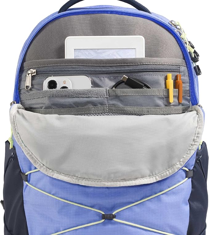 The North Face Women's Borealis Commuter Laptop Backpack - Everyday Travel Bag, Laptop Sleeve, Reflective Details, Periwinkle Glow/Summit Navy/Lemon Mist, One Size