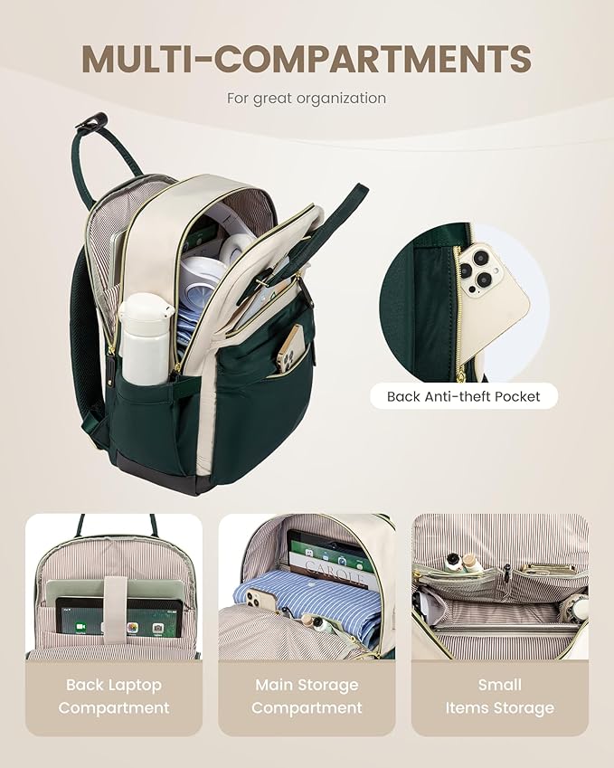 LOVEVOOK Travel Laptop Backpack Women, 17.3 Inch Anti-theft Laptop Bag with USB Port, Fashion Waterproof Computer Backpacks Teacher Nurse Backpack Purse for College School Work