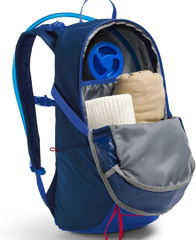 The North Face Basin 24 Liter Technical Daypack with Rain Cover - Unisex, Hiking Pole Attachment, Compression Straps, Estate Blue/TNF Blue, One Size