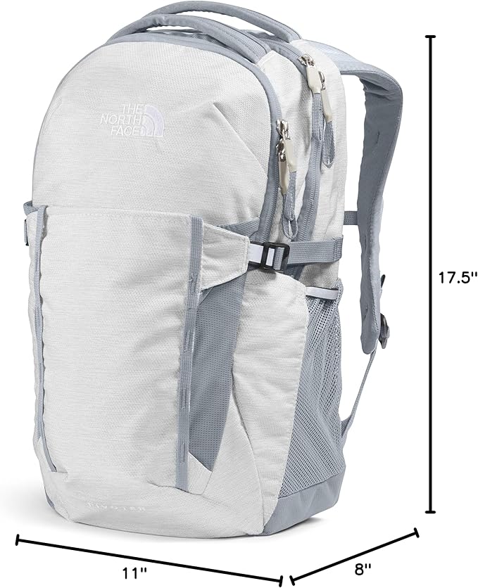 The North Face Women's Pivoter Everyday Laptop Backpack, TNF White Metallic Mélange/Mid Grey, One Size