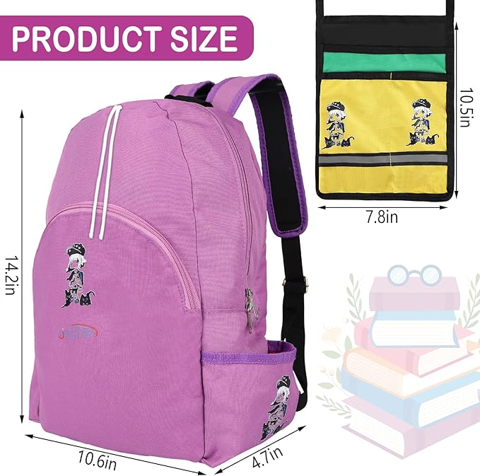 Offstar Travel Backpack, Leisure Backpack, Simple Cute Backpack, Anime Theme Bag, Sports Backpack, Suitable for Lighter Days or Weekend Outings, Pink
