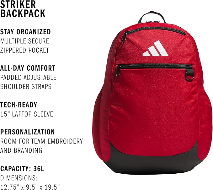 Striker Team Sports Backpack for soccer and more, workout bag for men and women