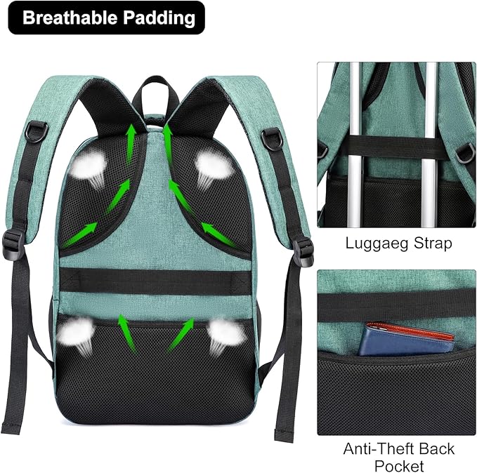 BIKROD Backpack for Girls Women, School Backpack for Teen Boys, Lightweight Casual High School Bookbag, Daily-use Travel Laptop Backpack Fits 15.6 Inch Notebook