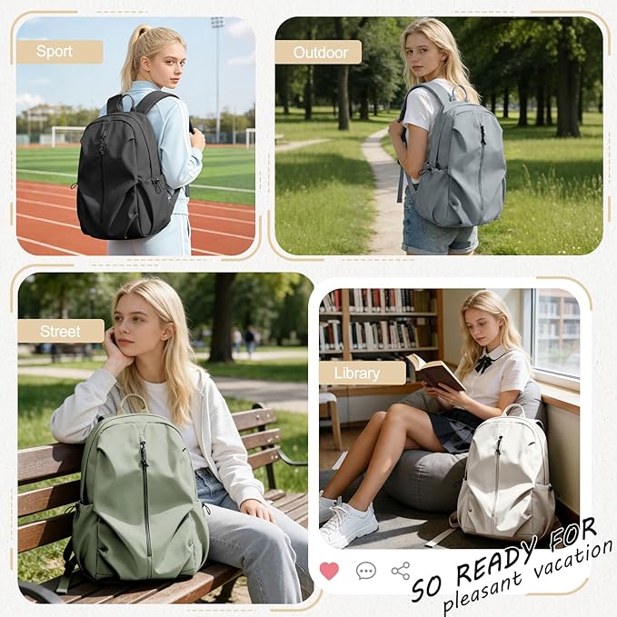 weradar Aesthetic College Backpack For Women Men,Fashion Student Bookbag,Classic High School Backpack For Teens