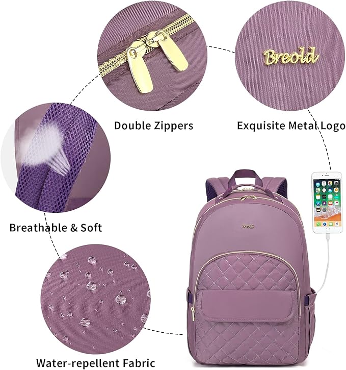 Backpack for Women 17.3" for Work Travel,Laptop Bookbag for Girls in School TSA Friendly