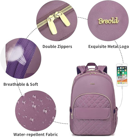 Backpack for Women 17.3" for Work Travel,Laptop Bookbag for Girls in School TSA Friendly