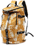 Kalesi Gym Duffle Bag Backpack 4-Way Waterproof with Shoes Compartment for travel Sport Hiking laptop (Mustard yellow)