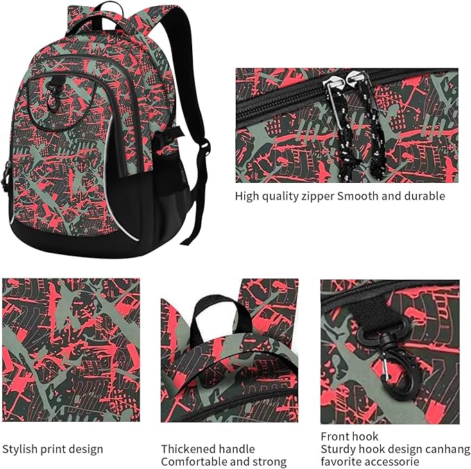 rickyh style School Backpack Travel Bag for Men & Women Lightweight College Back Pack with Laptop Compartmen
