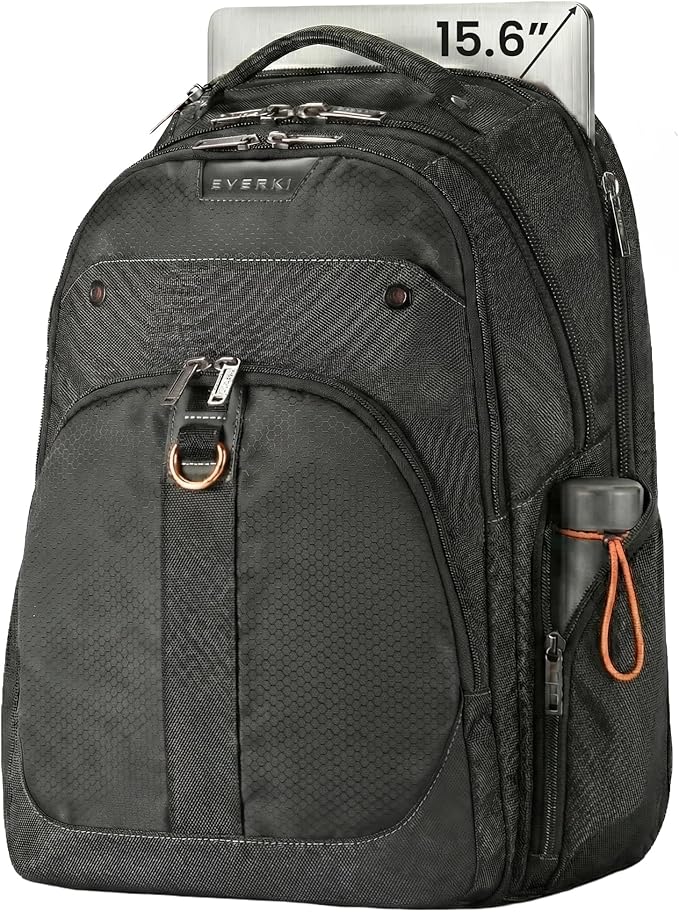 EVERKI Atlas Business 29.5L Laptop Backpack – Travel-Friendly Business & Office, Professional Backpack for Men & Women, Durable Computer Bag with Adjustable Padded Compartment, Fits 11"-15.6", Black