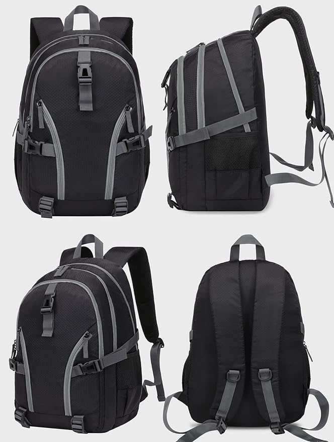 BLUEFAIRY High School Backpack for Girls Boys Middle School Bookbag for Kids Back to School Bag for College with Large Compartment Casual Daypack Mochilas para Niñas Adolescentes 18" Black