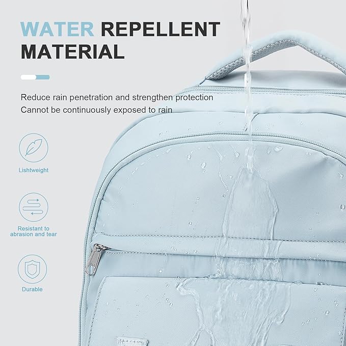 School Backpack For Women Men College Backpack With Lots Of Pockets Cute BookBag Casual Daypack Backpacks For Teens Girls Boys Waterproof(Blue)