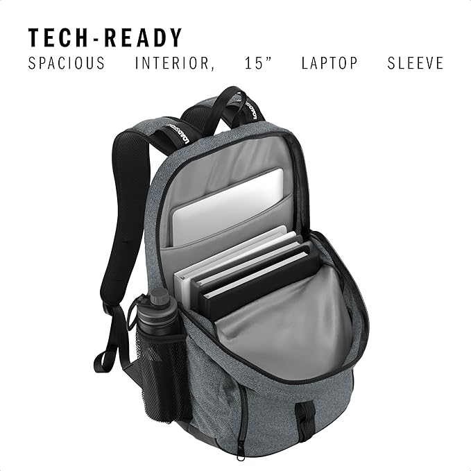 adidas Primetime Large Backpack for women and men, big bag with laptop sleeve