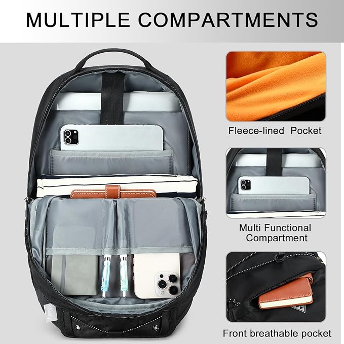 CAMTOP Backpack for Men Women Expandable Travel Backpack Fits 15.6 Inch Computer Lightweight Casual Backpacks for College Outdoor Daypack