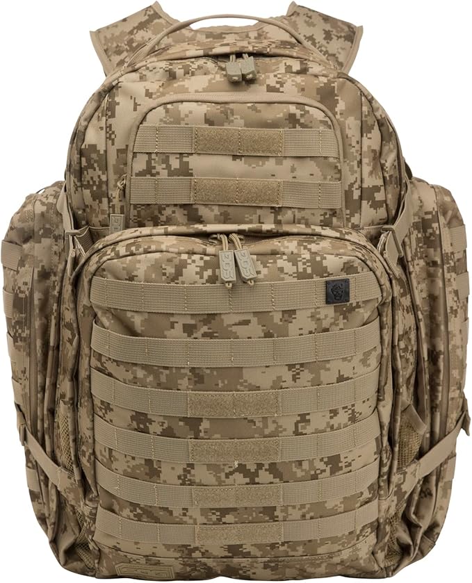 SOG Tools and Knives, Internal Frame Tactical Multi Day Overnight Travel and Work Backpack, Digital Camo, One Size