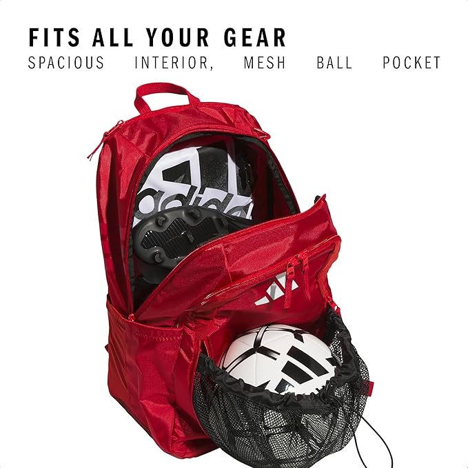 adidas Stadium 3 Soccer Backpack with Ball Pocket, 36L