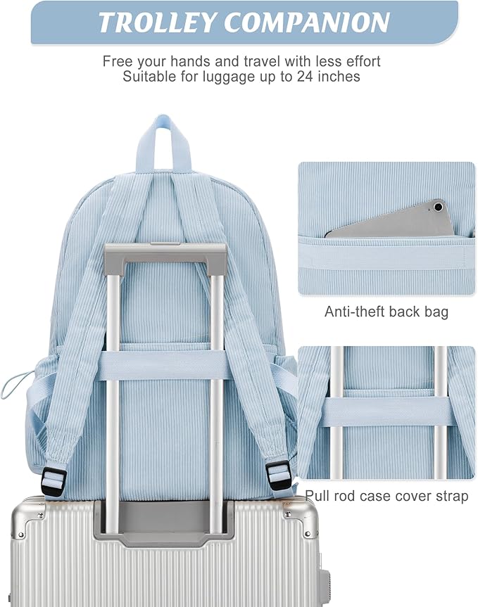 Classic Backpacks For School Teens Girls Boys, Lightweight Casual Daypacks Middle Students Backpck, Cute High School Bookbag, Simple College Backpack for Women Men(Blue)