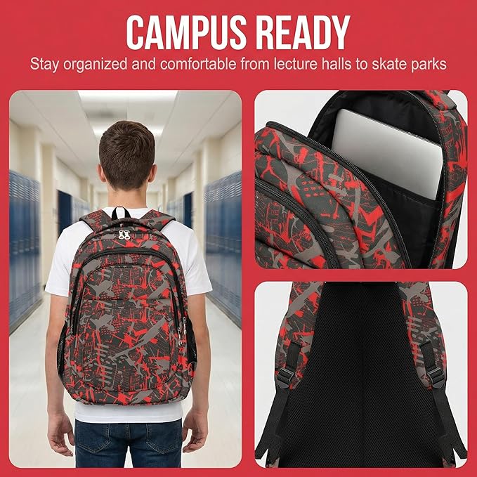 rickyh style Stylish Backpack: Multi-functional and Lightweight Bag for Travel, School, and Outdoor Activities