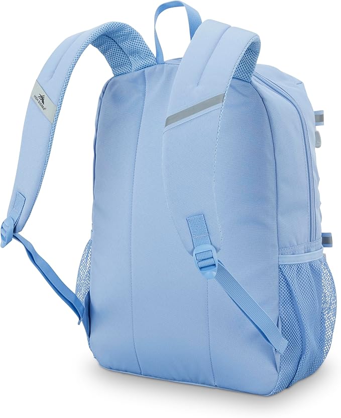 High Sierra Everclass Backpack - Travel or Work Laptop Bookbag with 360° Reflectivity, Dual Water Bottle Pockets & Fits Laptops Up To 15.6”, One Size, Cornflower Blue