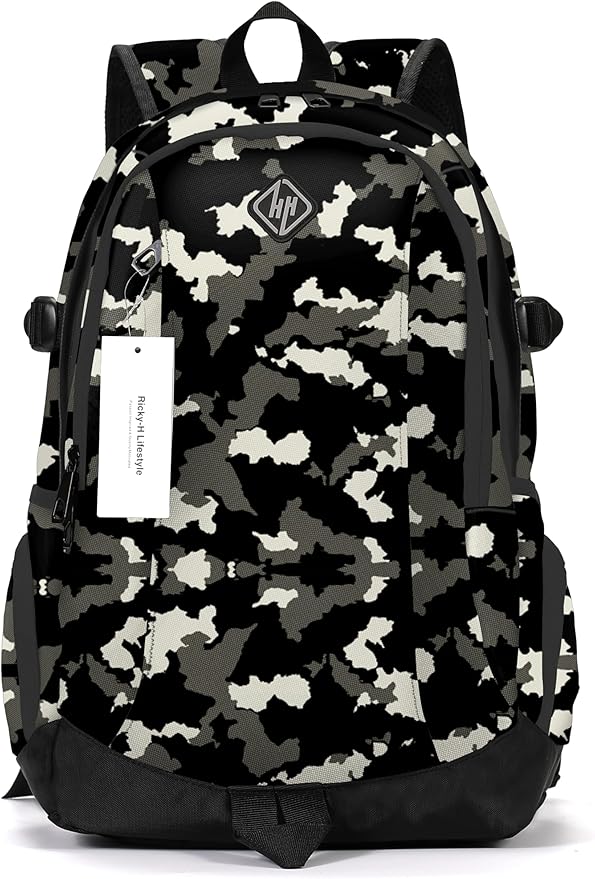 rickyh style School Backpack Travel Bag for Men & Women Lightweight College Back Pack with Laptop Compartmen