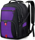 Extra Large Backpack, Travel Laptop Backpack, Sturdy TSA Water Resistant 17.3 Inch Carry on Backpacks, Anti Theft Business Computer Backpacks Gifts for Men Women, Purple