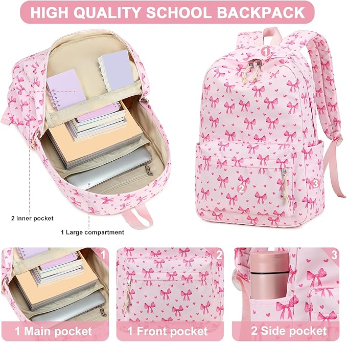LOIDOU Backpack for Teen Girls Middle-School Primary Elementary Bookbags 17inch Kids Backpack Women laptop Backpack Lightweight Casual Daypack