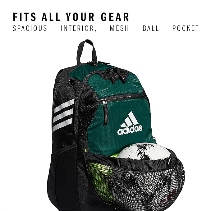 adidas Stadium 3 Soccer Backpack with Ball Pocket, 36L