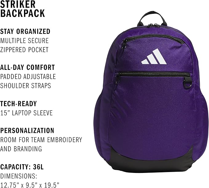 Striker Team Sports Backpack for soccer and more, workout bag for men and women
