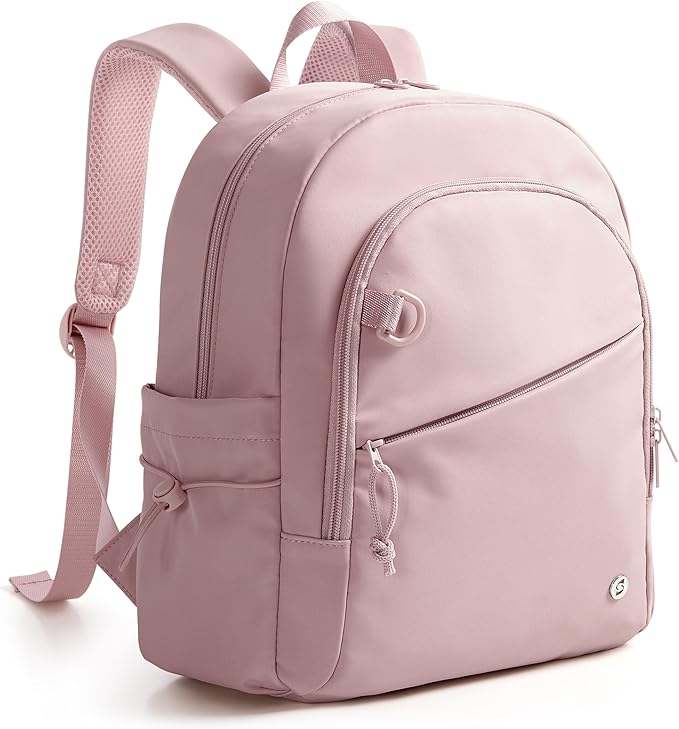Women Mini Backpack with Wet Pocket and RFID Blocking Pocket, Small Backpack Purse for Gym, Work, College or Travel, Pink